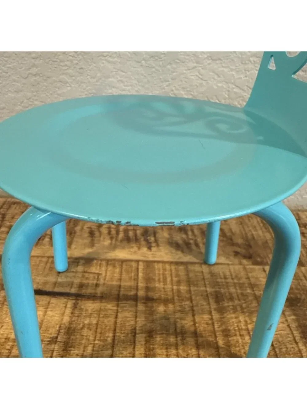 American Girl Doll Gourmet Kitchen Metal Chair Blue Color Metal Retired Star